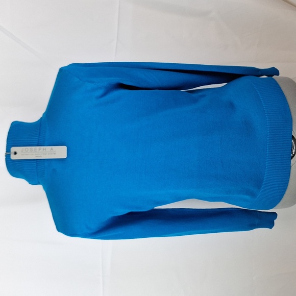 Joseph A. QUEST-CE QUE CEST SILK? Petite Med Womens w/Tags Turtleneck Celestial - Picture 2 of 7